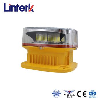 Red Medium intensity aviation obstruction light type A for warning system