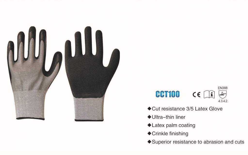 Cut resistance 3/5 latex  glove 