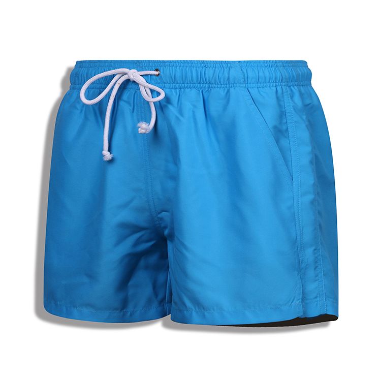 Blue Plain Color Wholesale 100% Polyester Swim Shorts for Men Australi