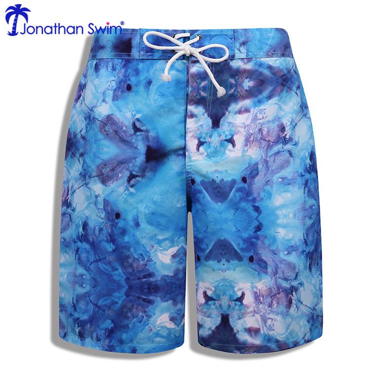 Wholesale Recycle 100% Polyester Swim Trunks Board Shorts for Men Swim