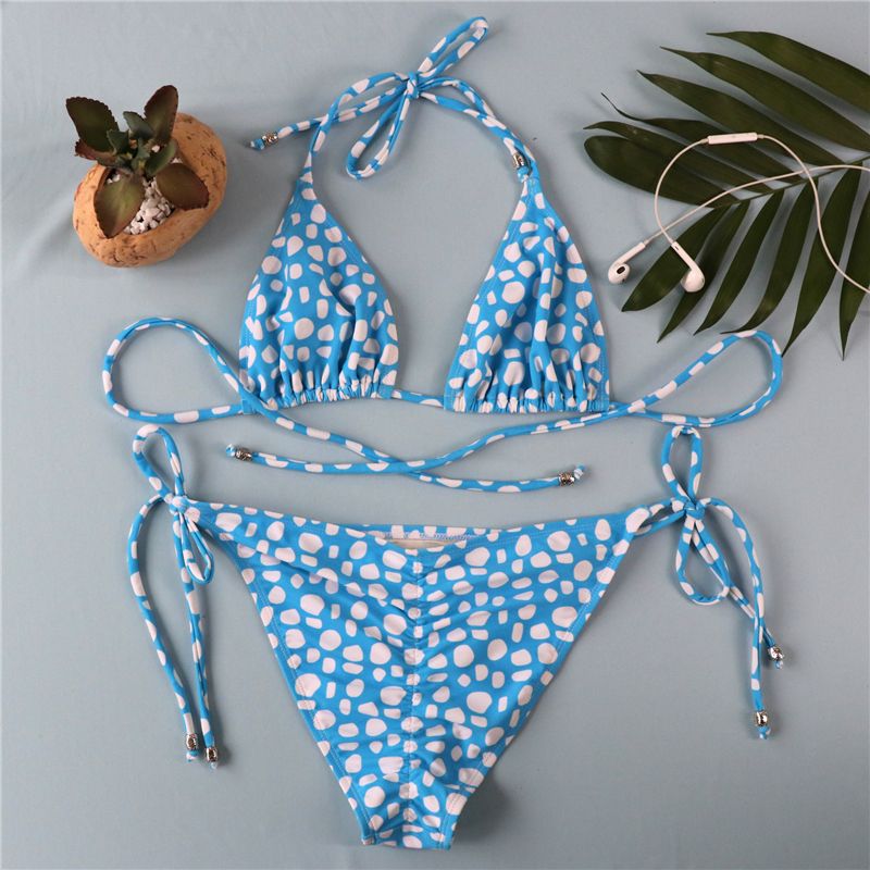 Basic Triangle New Leopard Bathing Suits Mirco Swimwear String Sexy Bi