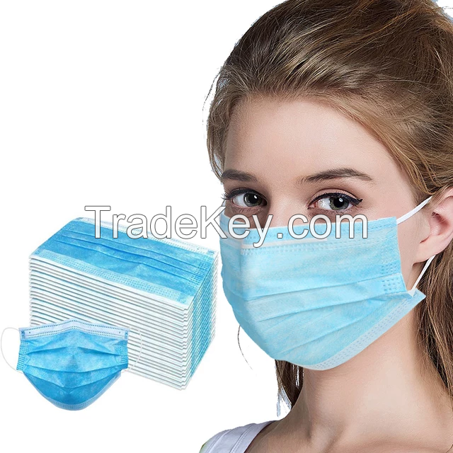 Face mask factory direct sales 3ply disposable mask 