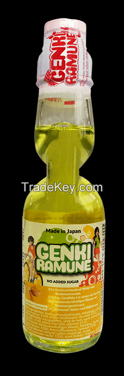 Golden Turmeric  Genki (HEALTHY) Ramune Soda