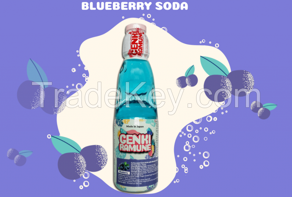 Blueberry Soda. Made in Japan.