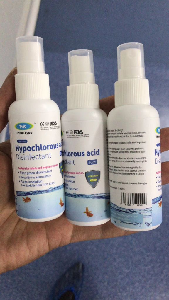  In Stock 50ml Wholesale No Alcohol Wash Free Hand Sanitizer Spray Think Type Hypochlorous Acid Disinfectant Free Shipping Fast Arrive..