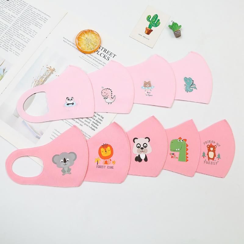 PM2.5 Children Anti-pollution Masks Boys Girls Cartoon Mouth Face Masks Kids Anti-Dust Breathable Earloop Washable Reusable Cotton Mask