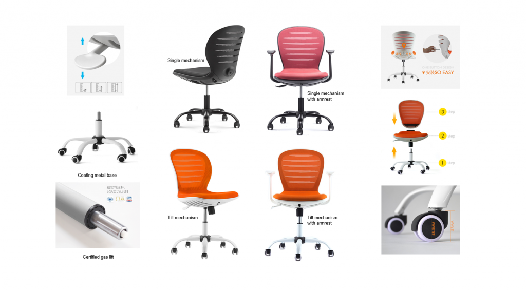 design office chair-office chair supplier-candy chair-swivel chair-chair with easy assemble back-office chair-staff chair-children chair