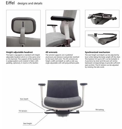 office chair/Ergonomic chair/multifunctional chair/Eiffel chair/Eiffel tower back/Zonman design