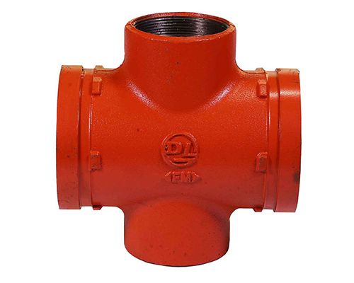 ductile iron pipe fitting grooved pipe cross