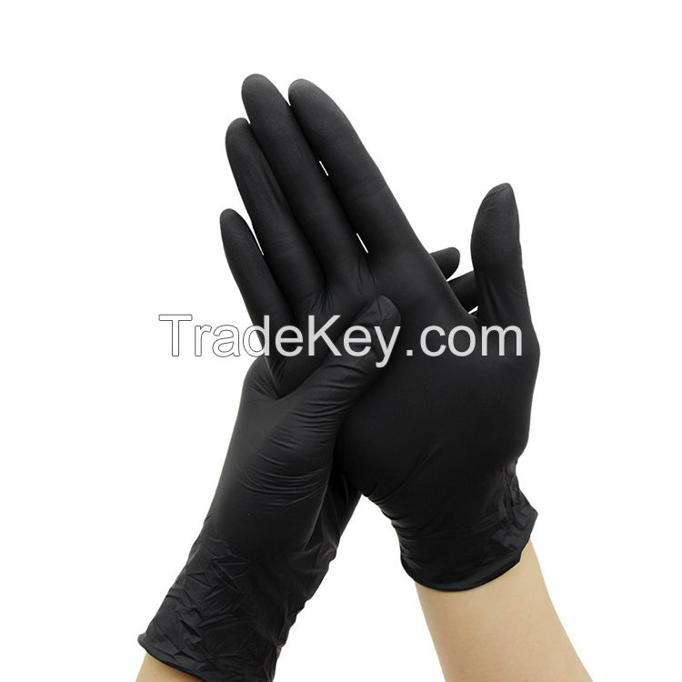 Disposable Black Nitrile Gloves 