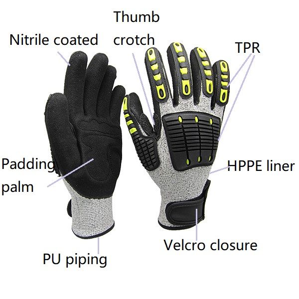 13G HPPE cut resistant gloves