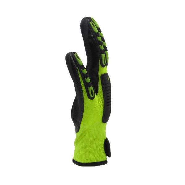 HI-VIS impact resistant mechanic gloves