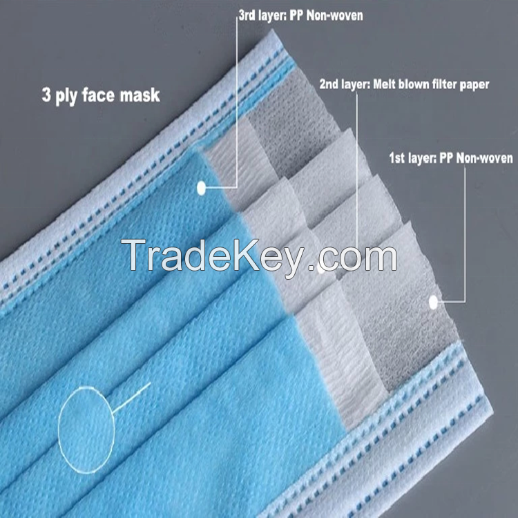 3ply face mask Protective Face Mask 3ply Disposable