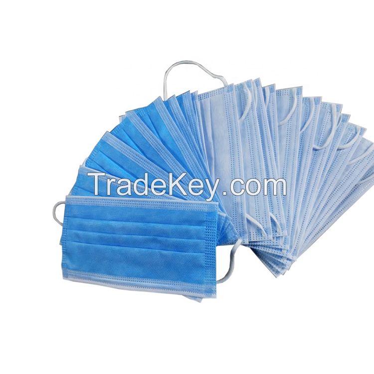 Disposable 3ply Protective Face Mask with Earloop and Meltblown Filter Manufacturer