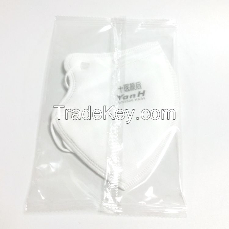 China Supplier Disposable White 5 layers Non-woven Fabric KN95 face mask Disposable