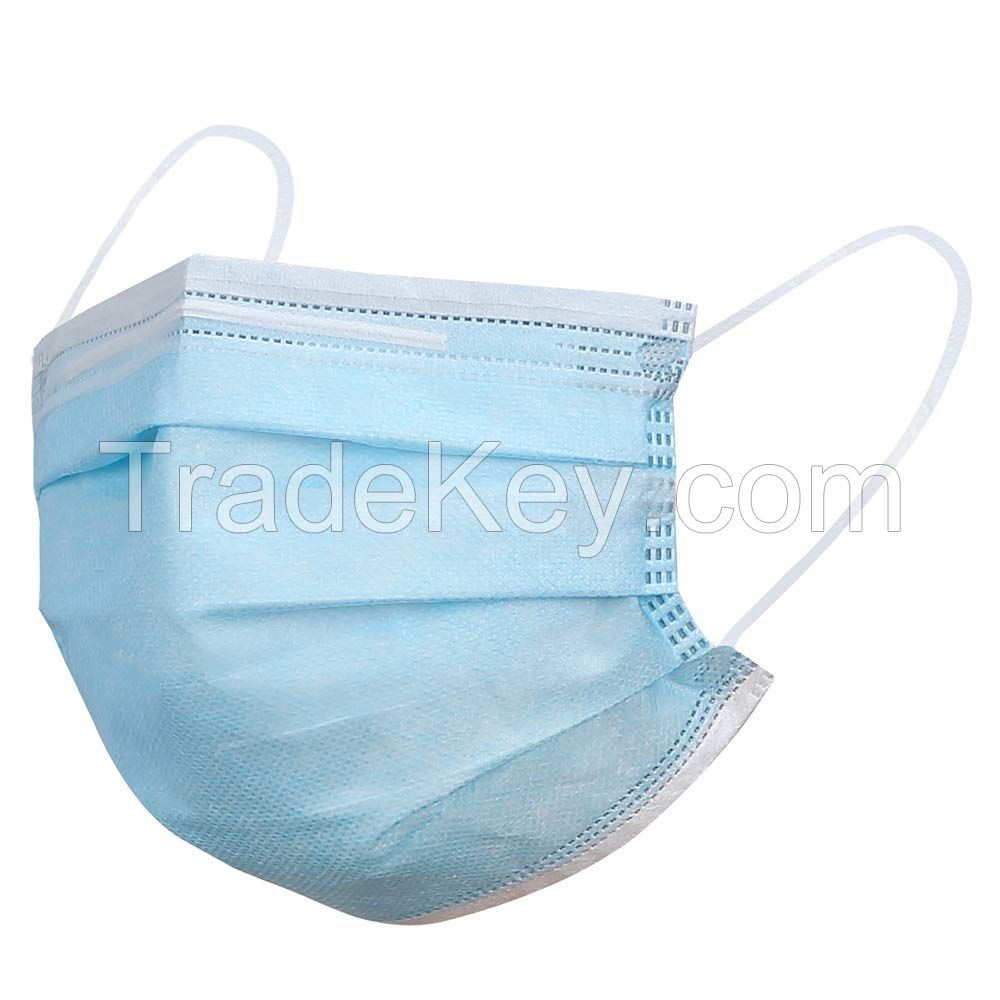 3ply face mask Protective Face Mask 3ply Disposable blue