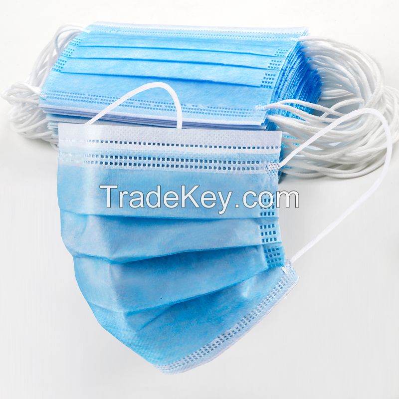 Protective Face Mask 3ply Disposable blue