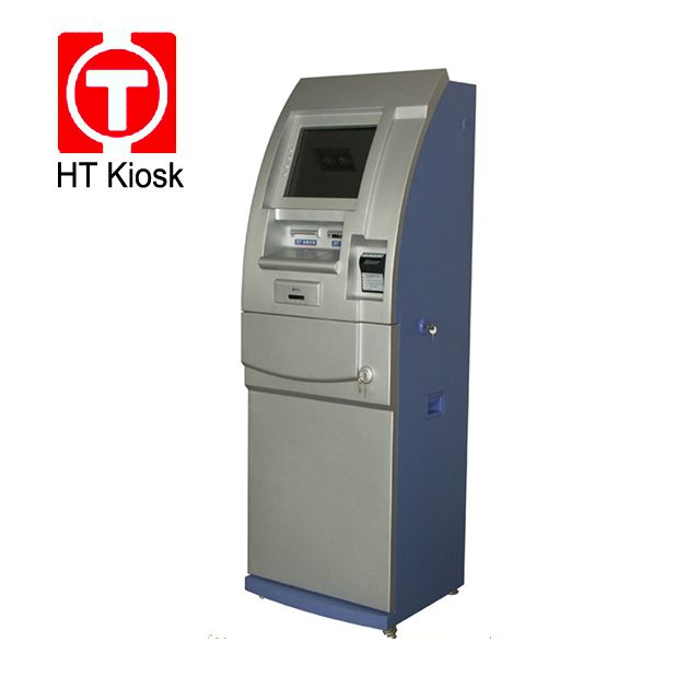 Self service touch screen displayer payment kiosk with card reader pin pad and thermal printer