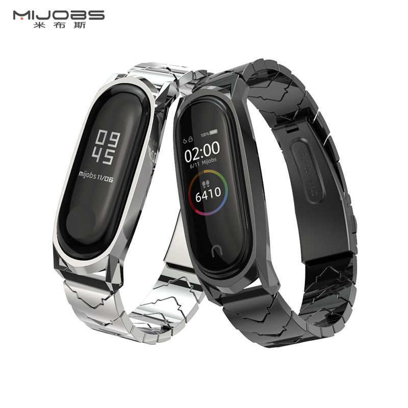 Metal Replacement Band for Xiaomi Mi Band 3 and Mi Band 4 Strap Stainless Steel Bracelect for Mi Smart Band
