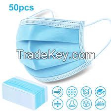 Wholesale Disposable Nonwoven 3ply Face Mask with Meltblown Filter Inside