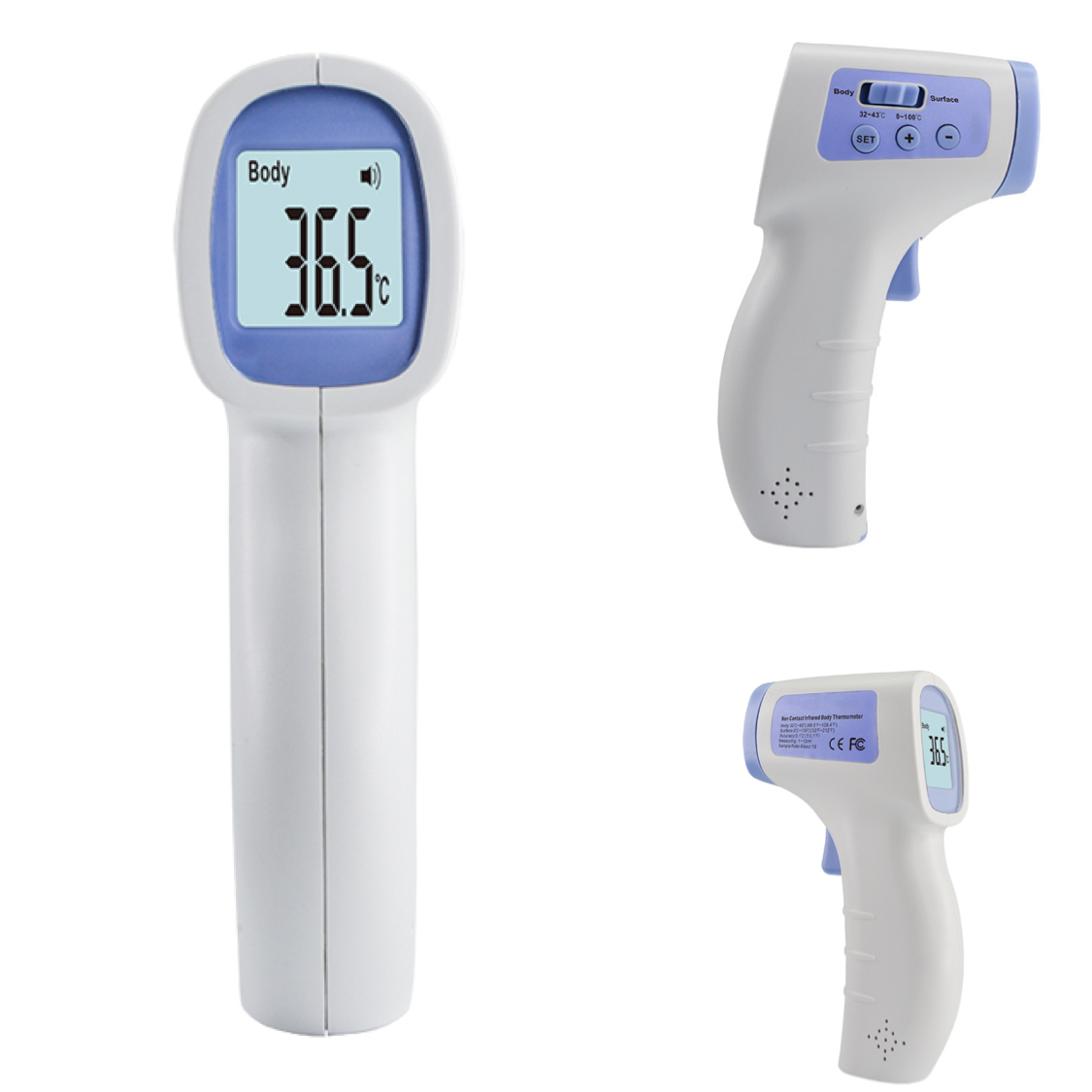 Baby Adult Forehead Non Contact Infrared Thermometer With Lcd Backlight 