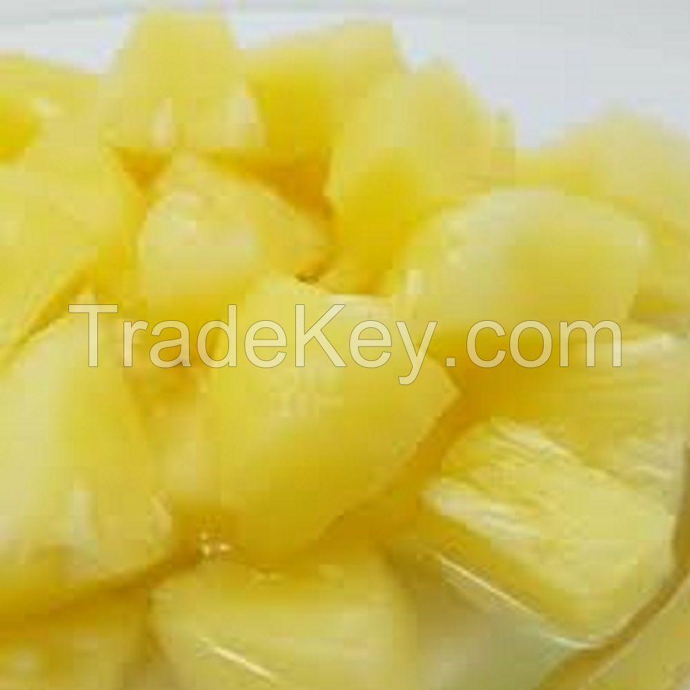 Thailand pineapple TIDBIT pieces 1/16 CUT in light syrup 108oz 