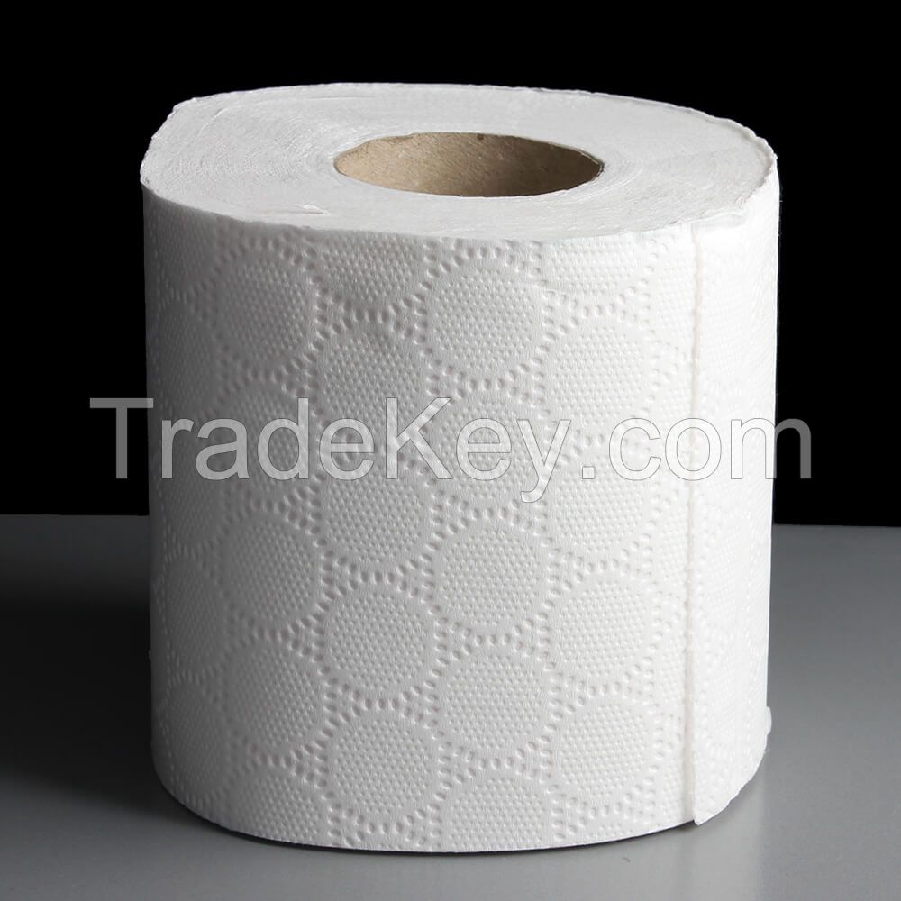 High quality 100% virgin wood pulp toilet tissue 2 ply toilet paper bathroom household or hotel 