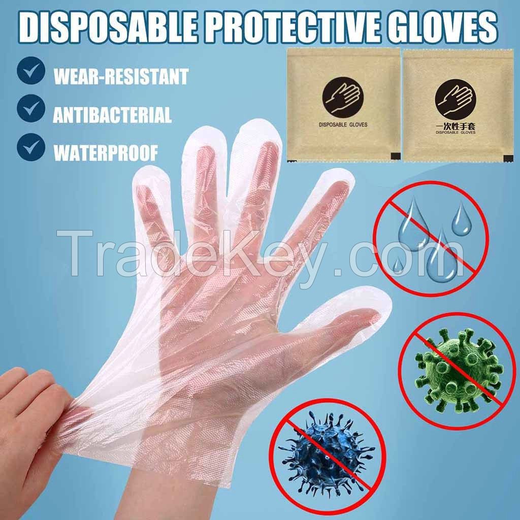 new household kitchen products Plastic Transparent Disposable Pe Gloves 