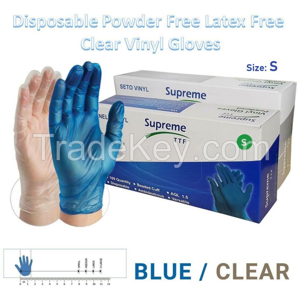 Food Grade Powder free Disposable Vinyl PVC Gloves