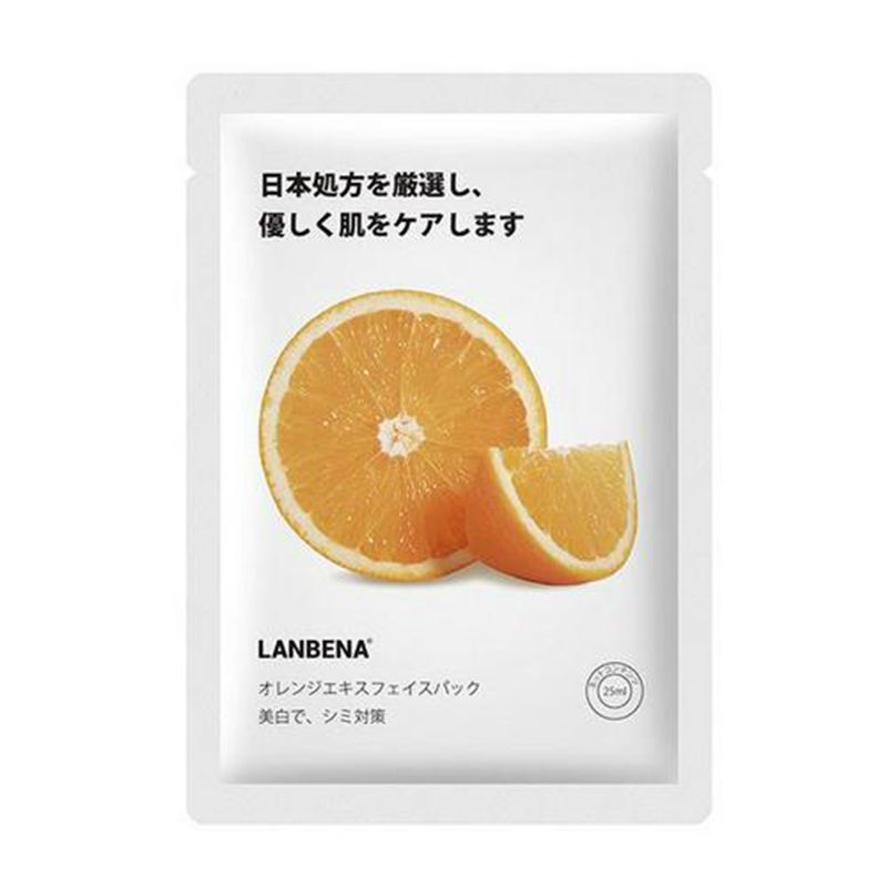 1 PC LANBENA Fruit Facial Mask Advanced Formula Whitening Moisturizing Water Locking Plant Extract Fresh Sheet Face Mask TSLM1