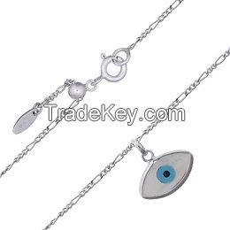 Silver Chain Necklace With Little Eye Charm