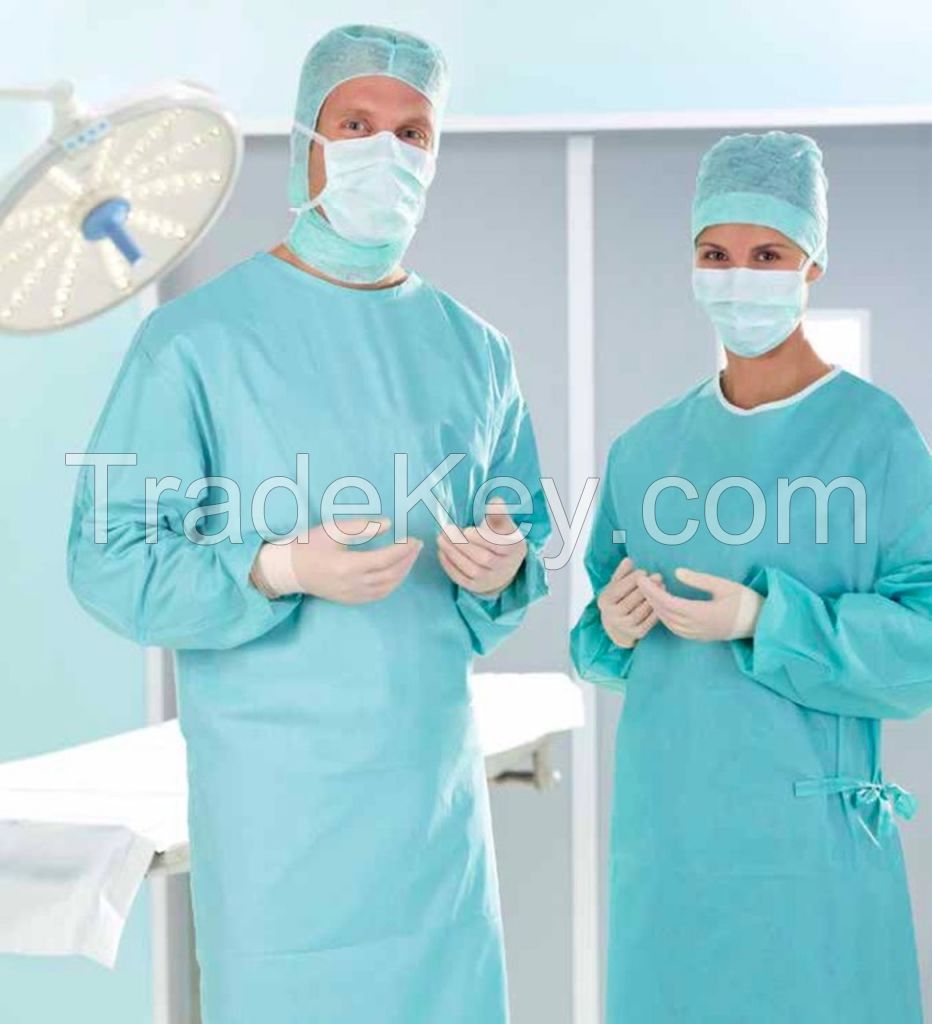 Sterile Non Woven Disposable Surgeon Gown For Operating Theatre