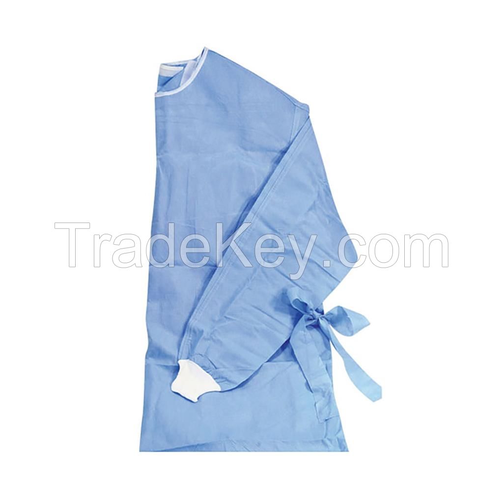 disposable Reinforced microporous filtering film operating Surgical Gown 