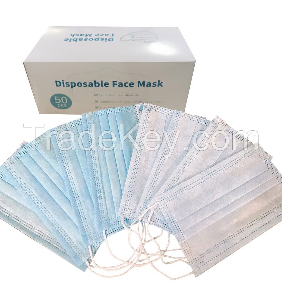 3ply disposable face mask with earloop 