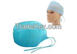 ISO13485 eco friendly breathable light weight disposable non woven theatre caps 