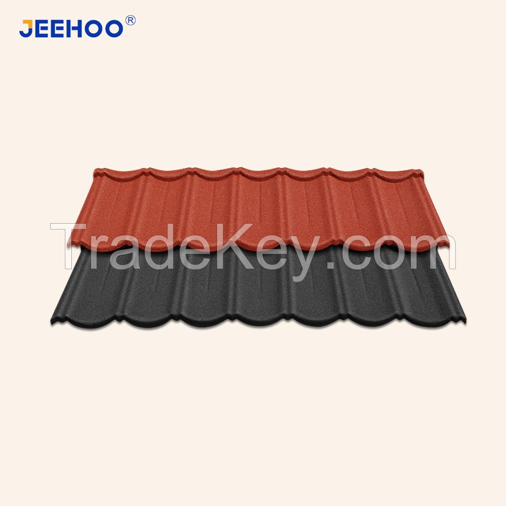 Lightweight Galvanized Roofing Sheet Stone Chip Coated Steel Roof Tiles