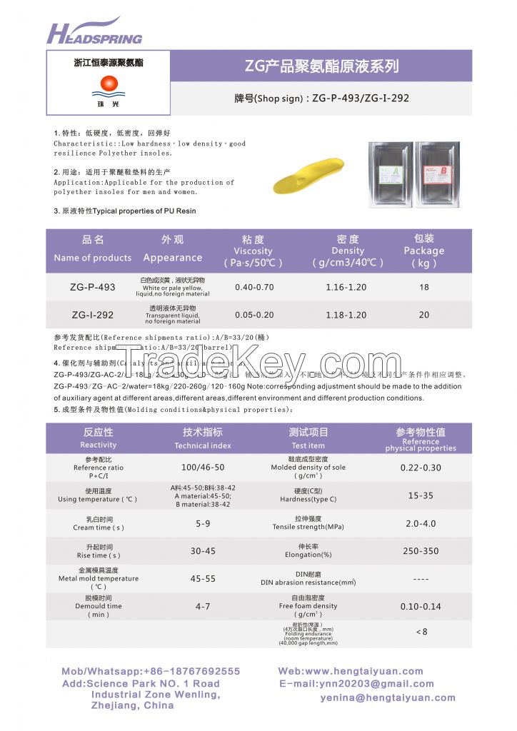 Pu For Shoe Sole Making