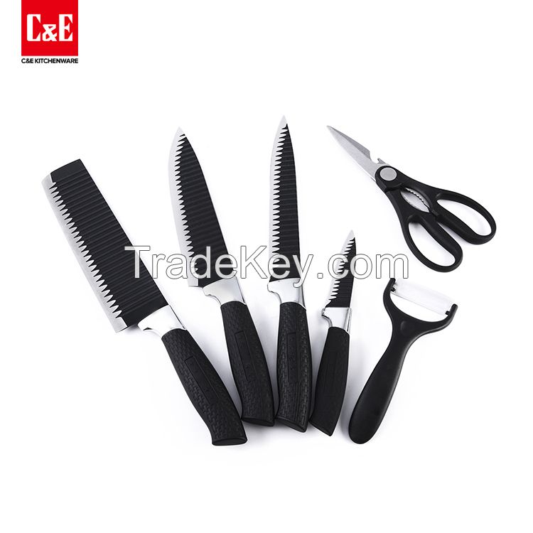 6pcs stainless steel gift box kitchen knife set