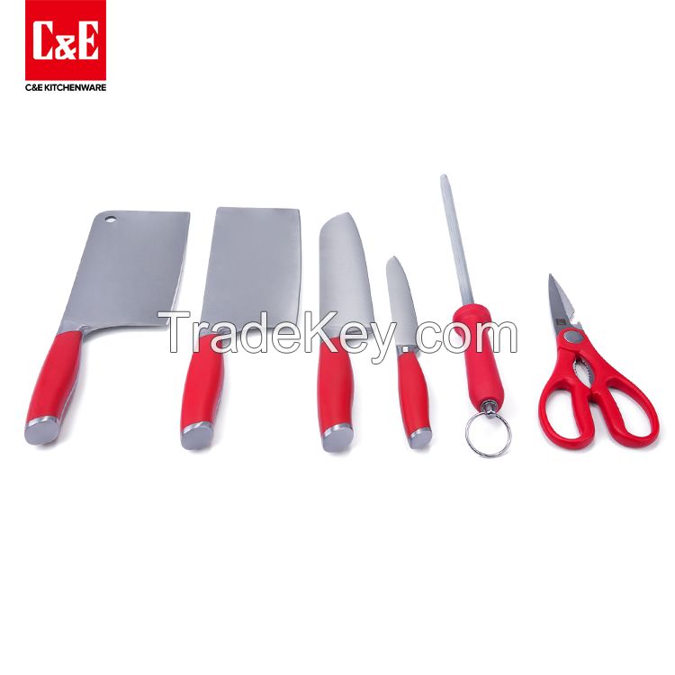6pcs stainless steel kitchen knife set 
