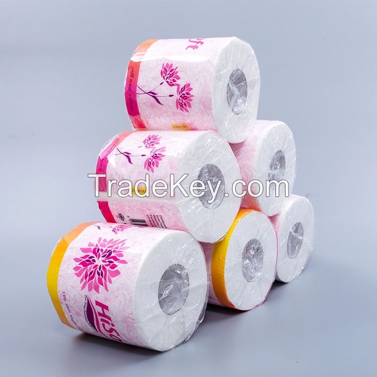 Wholesale Stock Wc Tissue Toilet Paper Roll Papier Bathroom Household Toilet Paper Roll