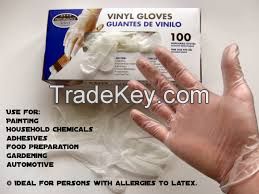 Transparent Color Disposable Powder-Free Vinyl Gloves
