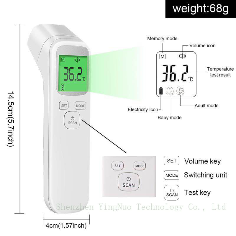 Digital Infrared Forehead Thermometer More Accurate Medical Fever Body Temporal Temperature Thermometer