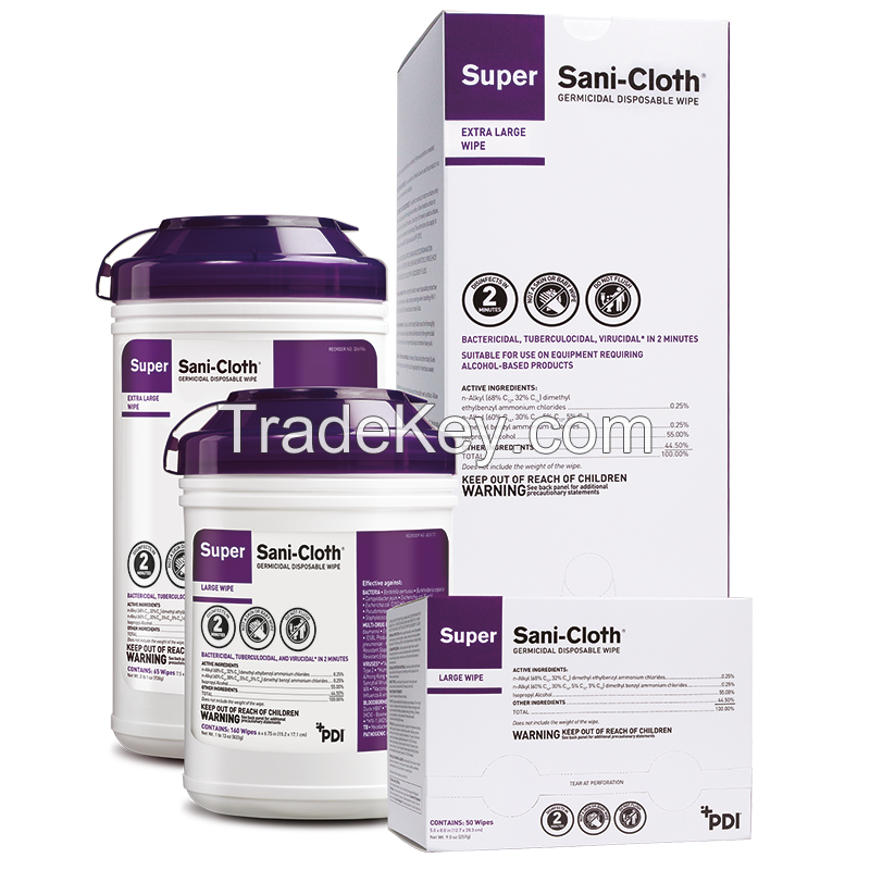 good quakity Super Sani Cloth Disinfectant Wipes Q55172 6 x 6 3 4 Inch