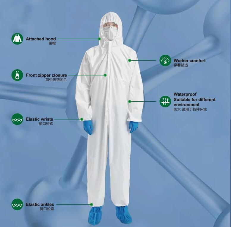 Nonwoven Disposible Protective Suit, Protective Gown for Medical Use