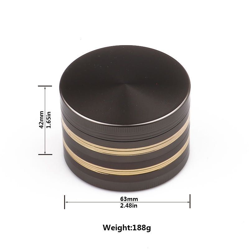 Custom New Style CNC Aluminum Alloy 63mm Herb Grinder 4 Piece