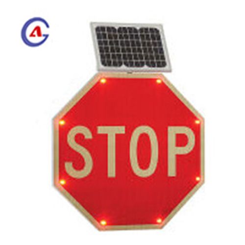 Light Control Solar Traffic Safety Stop Sign