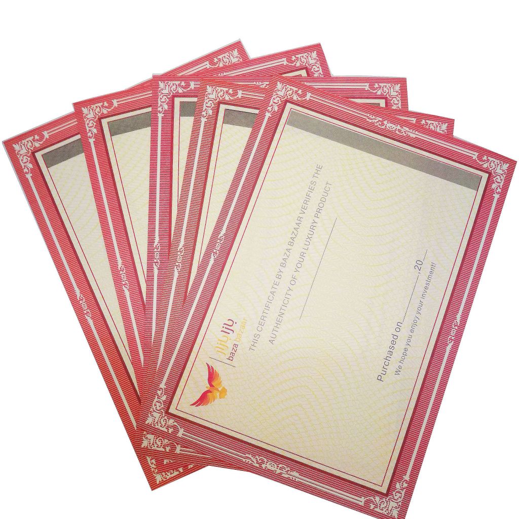 Watermark anti-counterfeiting certificate