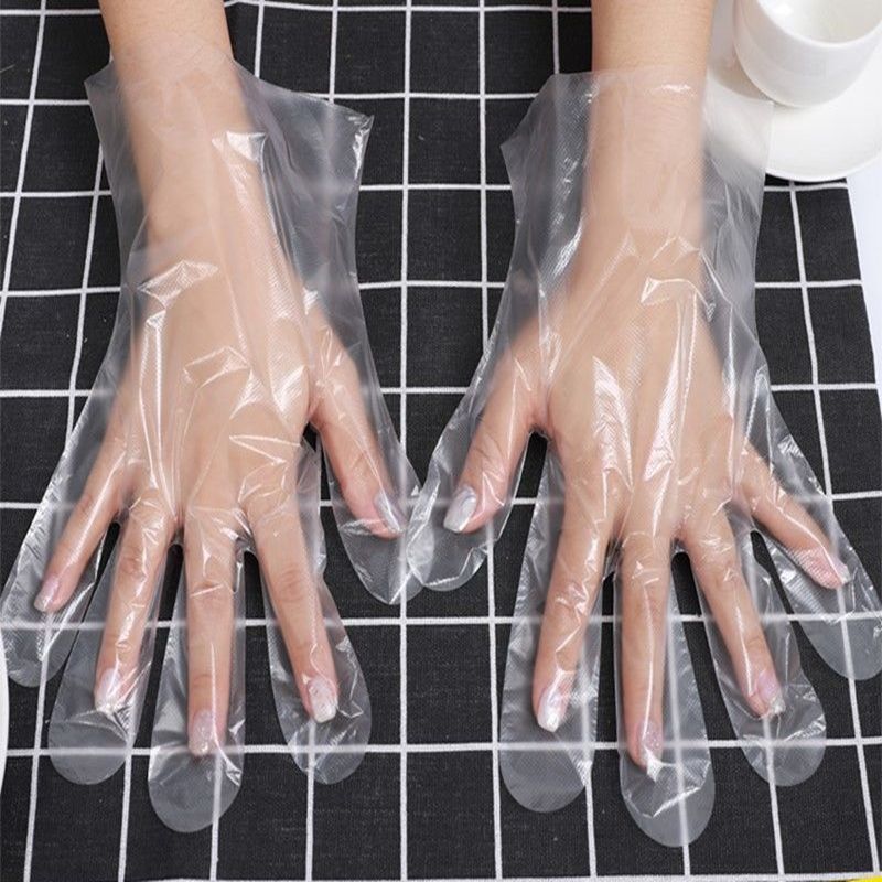 Disposable Transparent HDPE PE Plastic kitchen Gloves