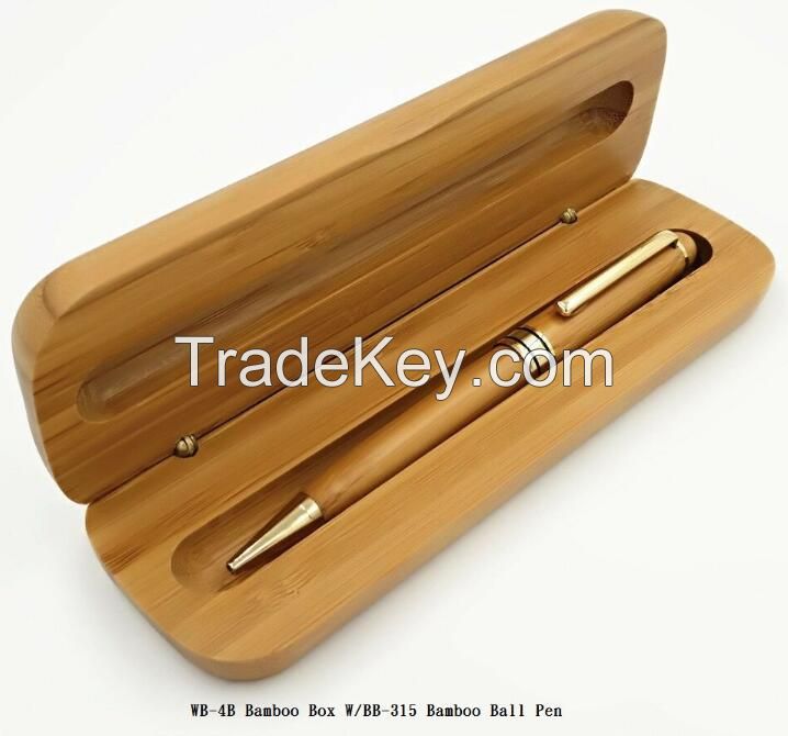 WB-4 Single Wooden Box W/ Wooden Pen