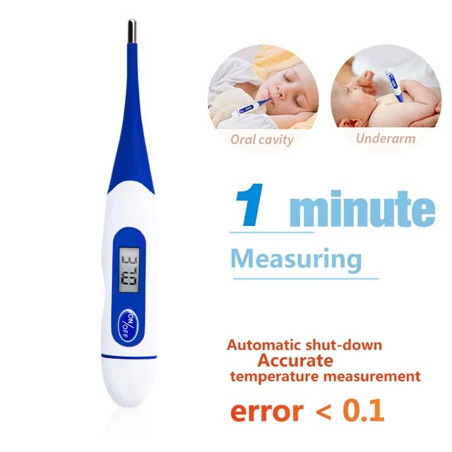 Portable edible silicone soft head thermometer for baby digital thermometer